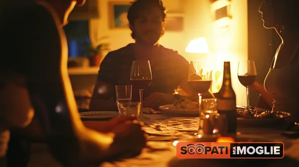 la cena volge al termine, un invitato si trattiene per il dopocena....peccaminoso